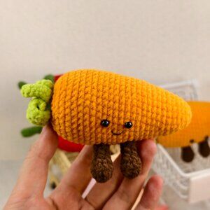 Handmade Amigurumi Crochet Carrot Plushie